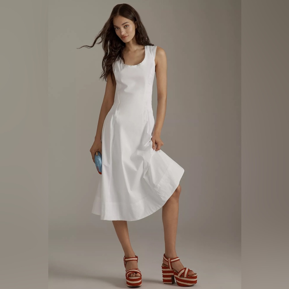 By Anthropologie Sleeveless Scoop-Neck Midi Dress - Picture 2 of 7